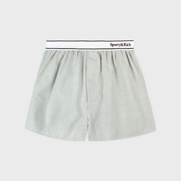 Serif Logo Oxford Boxer - Forest striped