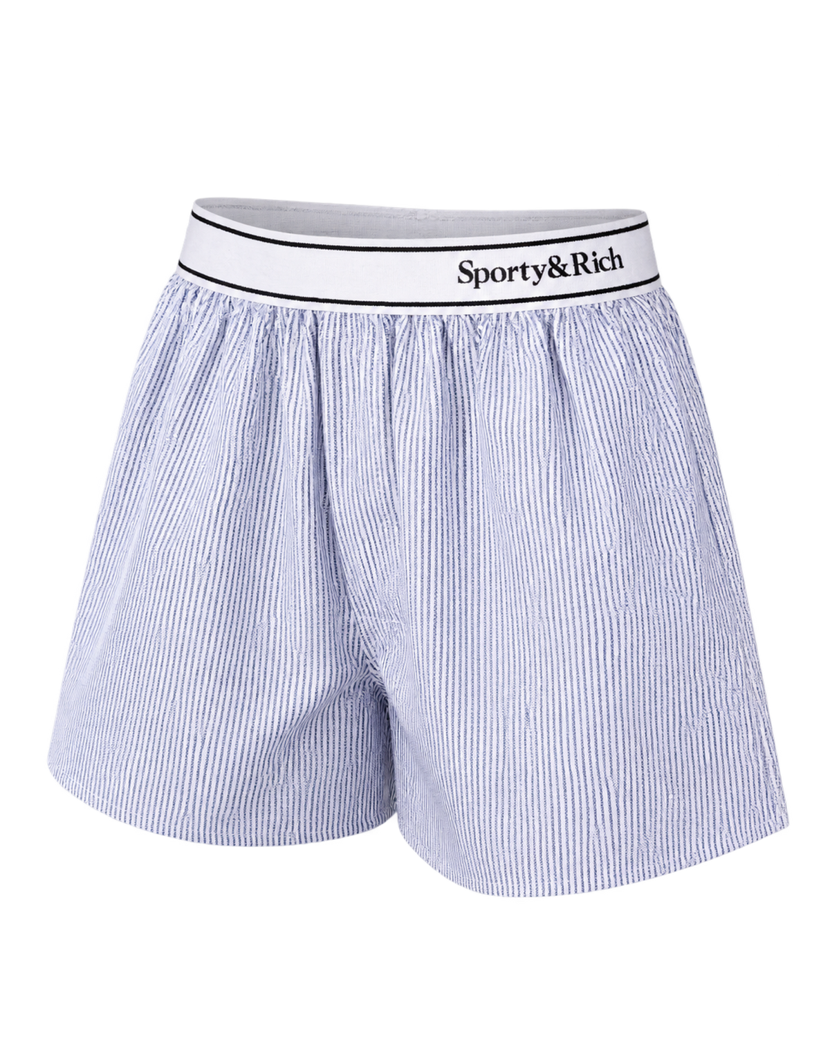 Serif Logo Oxford Boxer - Navy Stripe
