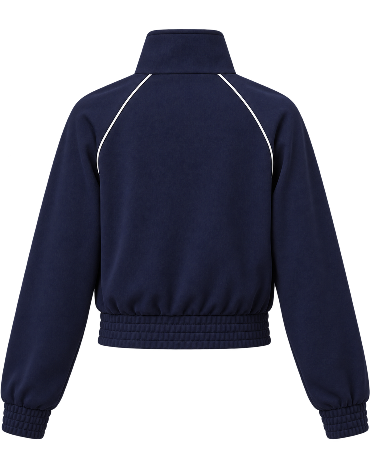 Serif Logo Retro Track Jacket - Navy/White