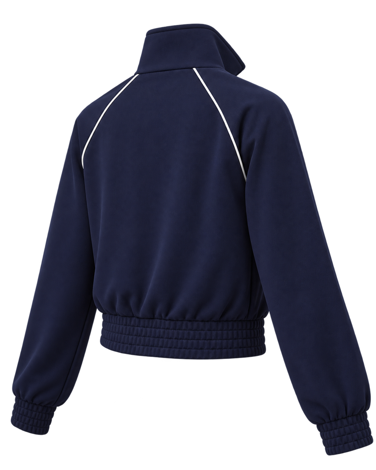 Serif Logo Retro Track Jacket - Navy/White