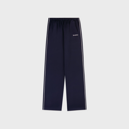 Serif Logo Retro Track Pant - Navy/White