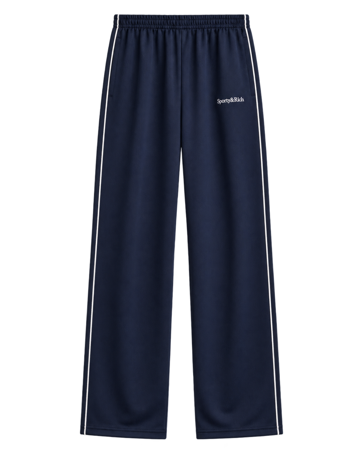 Serif Logo Retro Track Pant - Navy/White