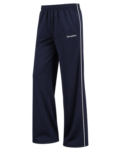 Serif Logo Retro Track Pant - Navy/White