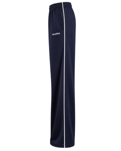 Serif Logo Retro Track Pant - Navy/White