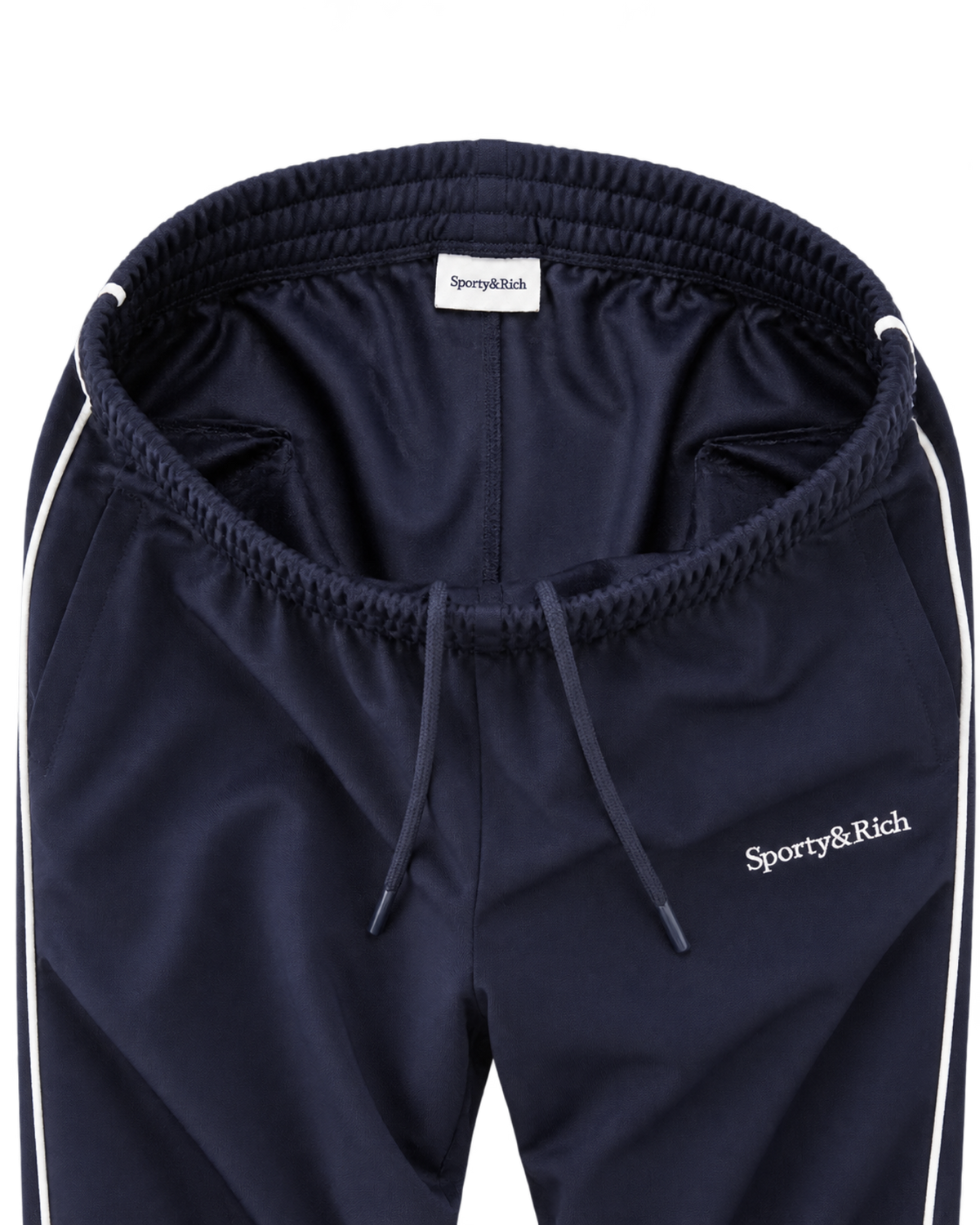 Serif Logo Retro Track Pant - Navy/White