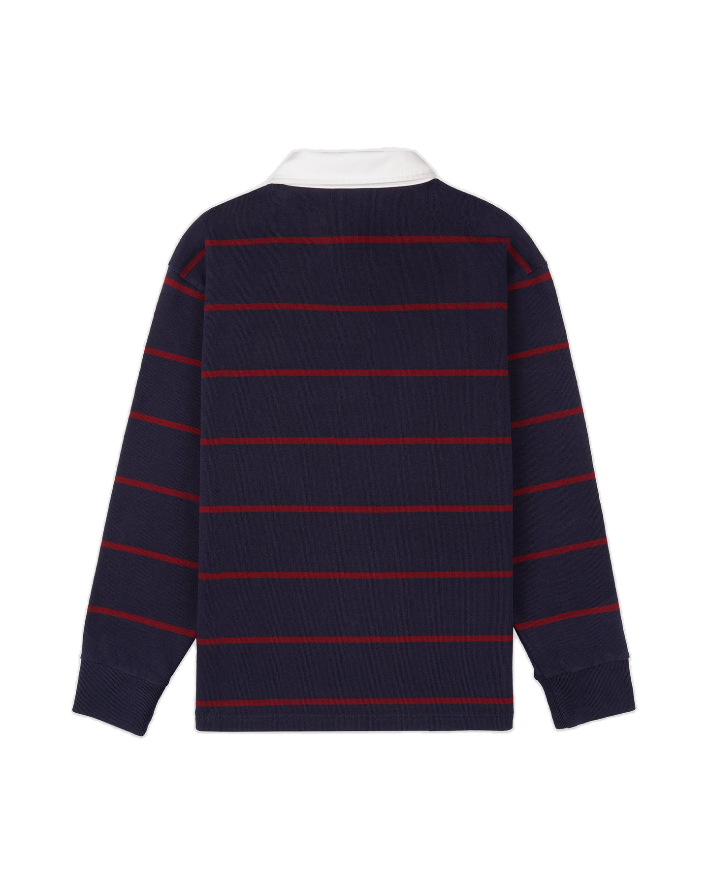 Serif Logo Rugby Polo Men - Dark Navy/White/Merlot