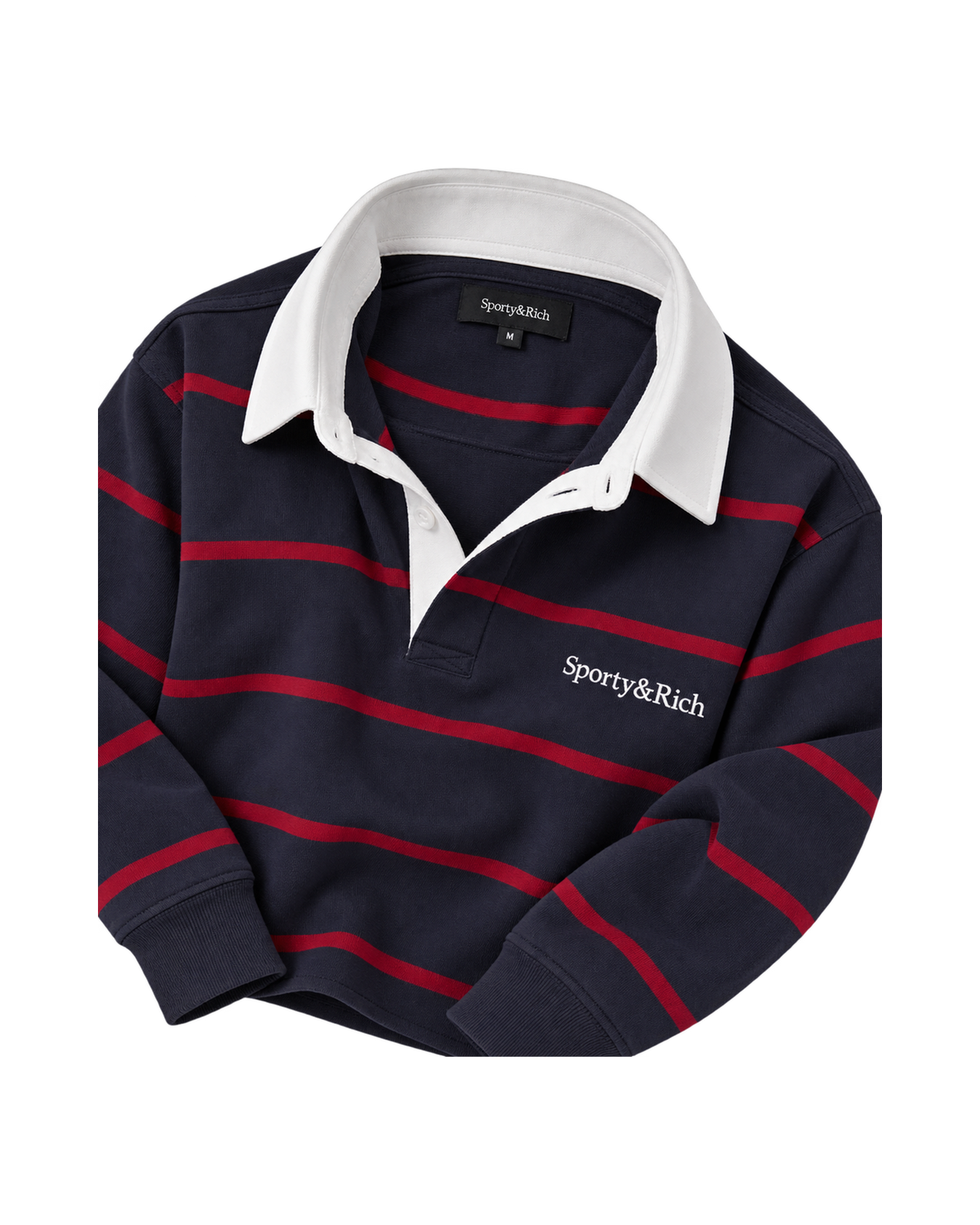Serif Logo Rugby Polo Men - Dark Navy/White/Merlot