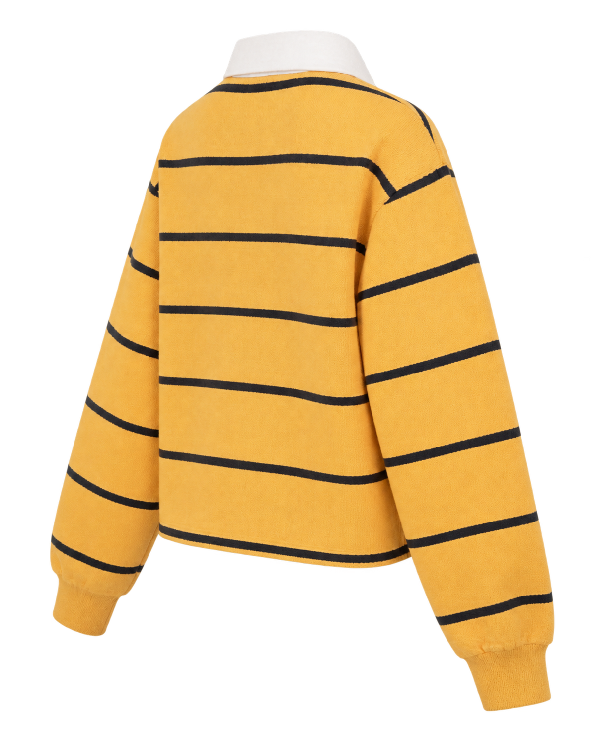 Serif Logo Rugby Polo - Faded Gold/White/Navy