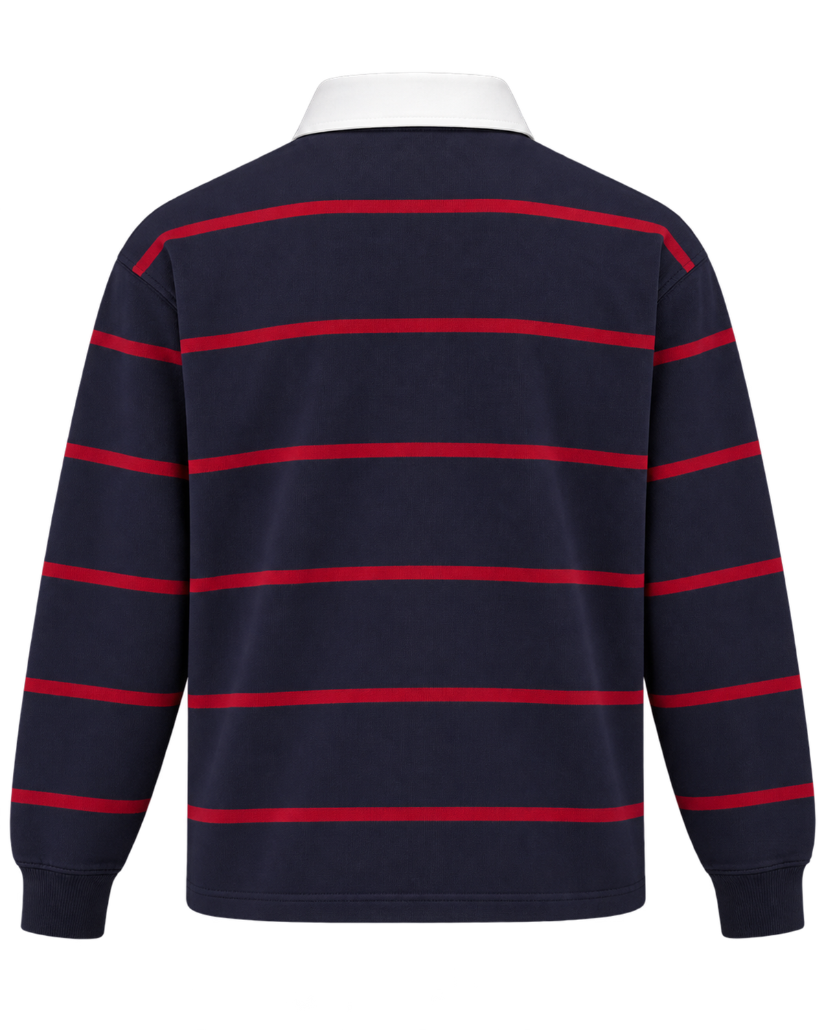 Serif Logo Rugby Polo Men - Dark Navy/White/Merlot