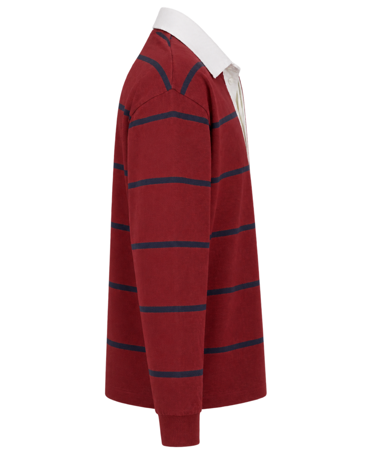 Serif Logo Rugby Polo Men - Merlot/White/Dark Navy