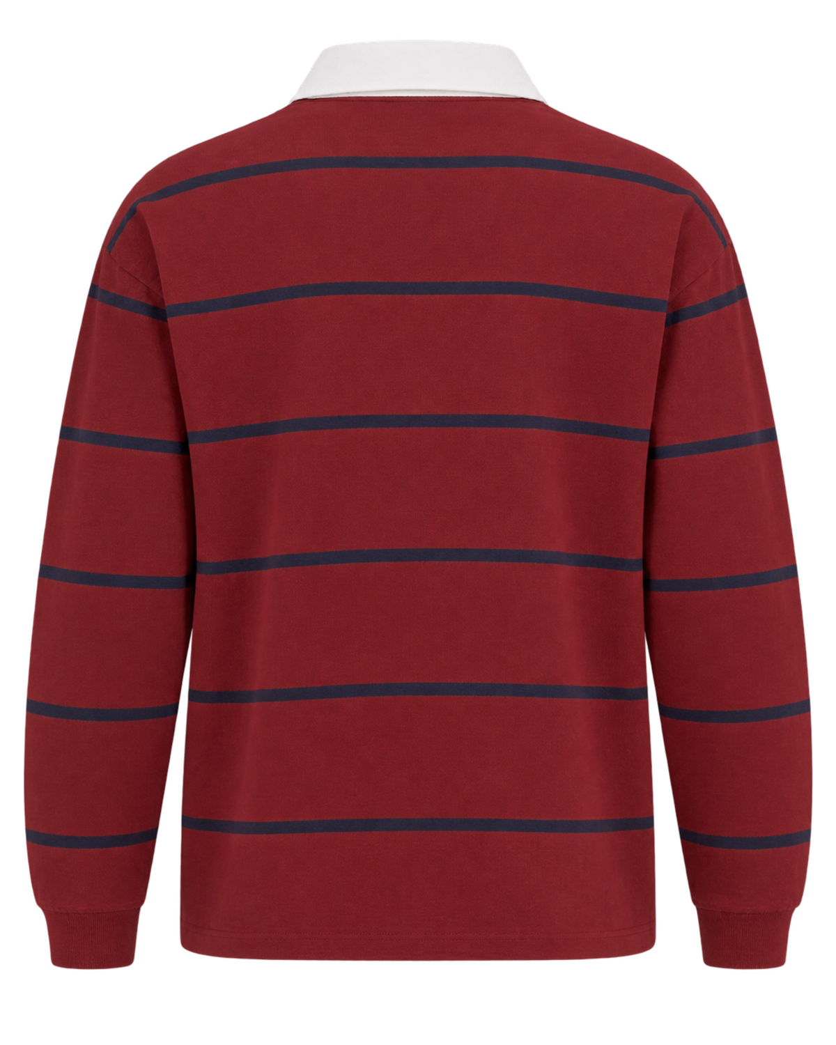 Serif Logo Rugby Polo Men - Merlot/White/Dark Navy