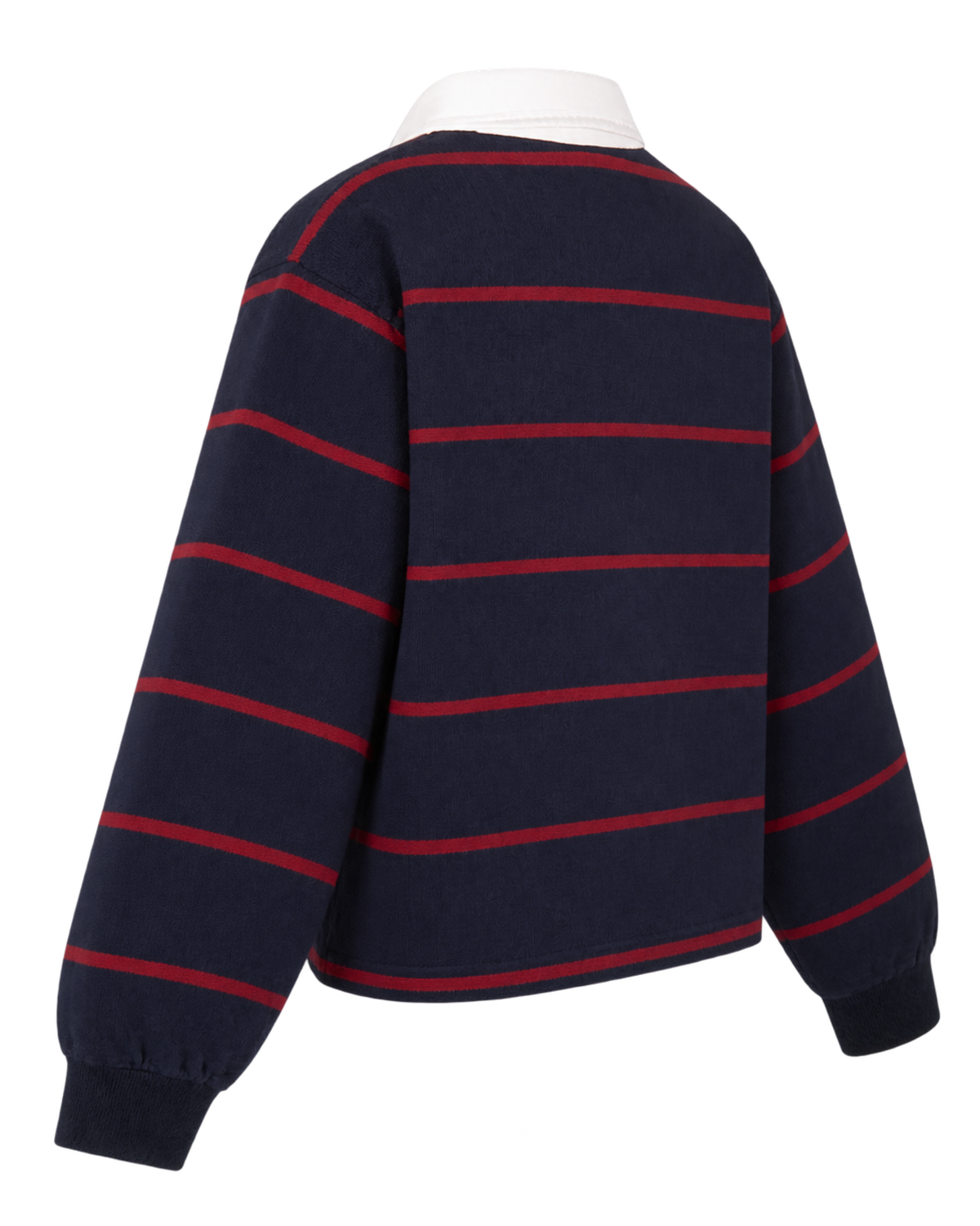 Serif Logo Rugby Polo - Navy/White/Merlot