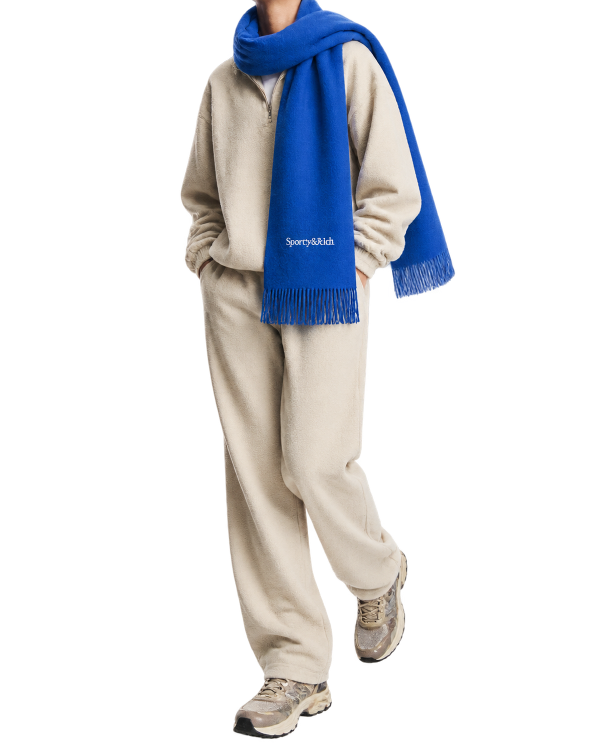 Serif Logo Scarf - Azure