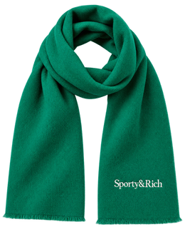 Serif Logo Scarf - Spring Green/Light Navy