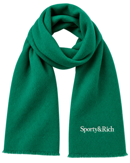 Serif Logo Scarf - Spring Green/Light Navy