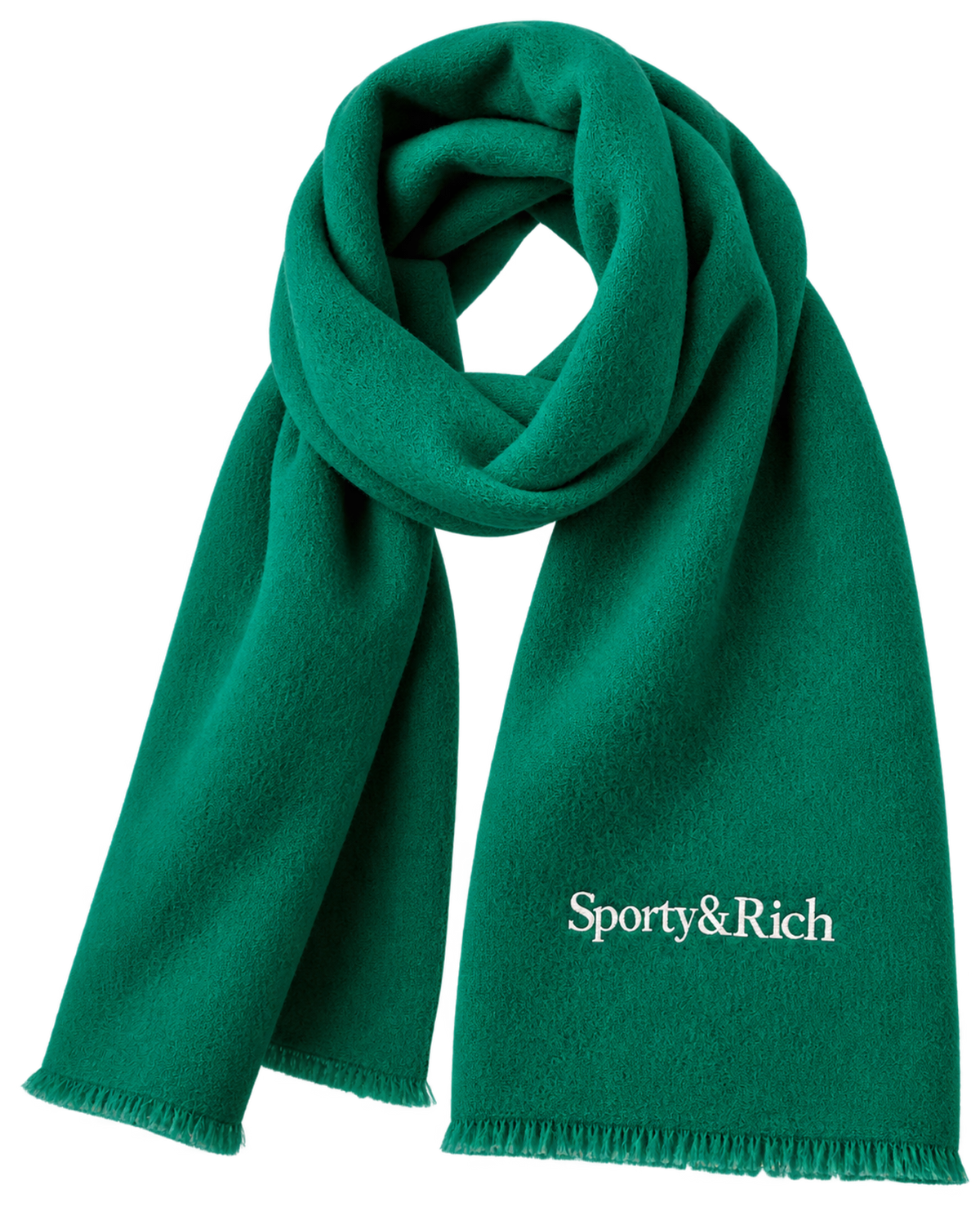 Serif Logo Scarf - Spring Green/Light Navy