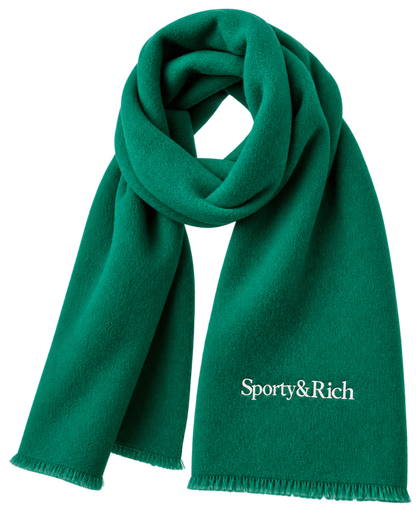 Serif Logo Scarf - Spring Green/Light Navy