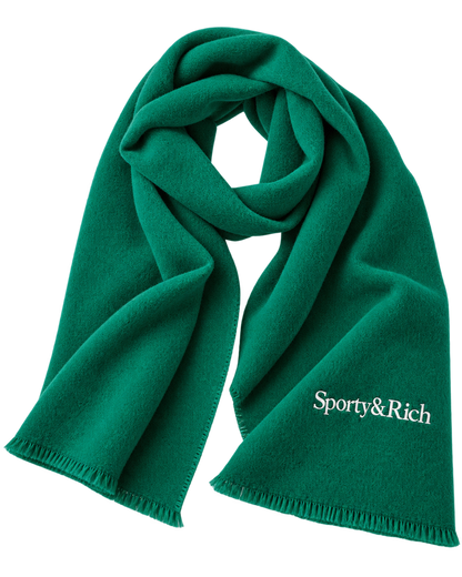 Serif Logo Scarf - Spring Green/Light Navy