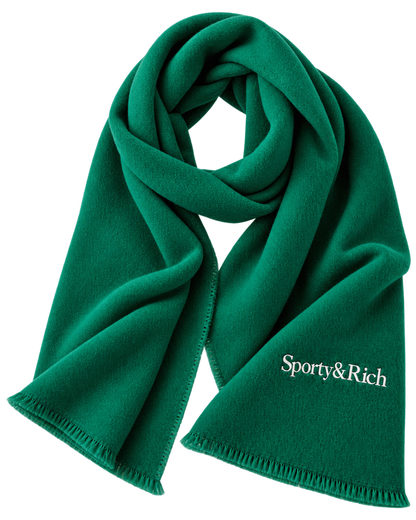 Serif Logo Scarf - Spring Green/Light Navy