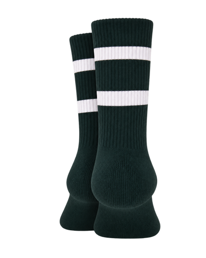 Serif Logo Socks - Forest/White