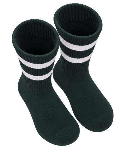 Serif Logo Socks - Forest/White