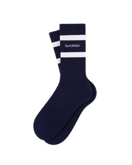 Serif Logo Socks - Navy/White