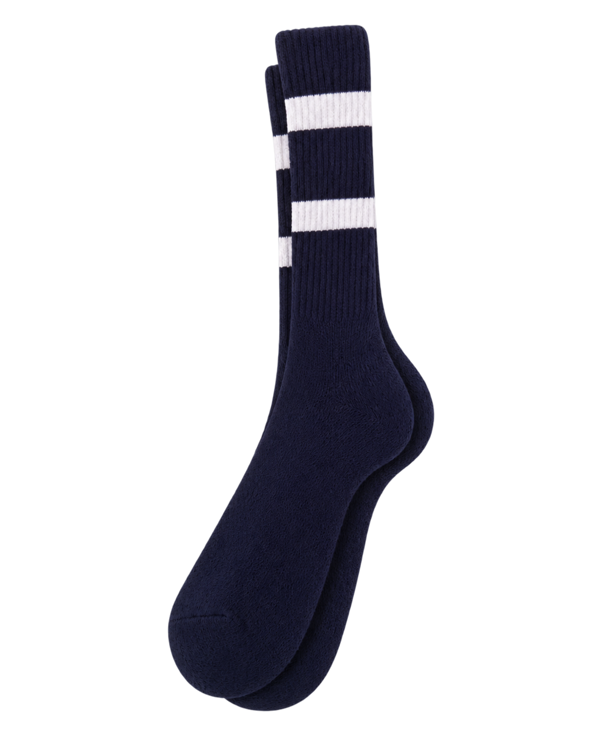 Serif Logo Socks - Navy/White