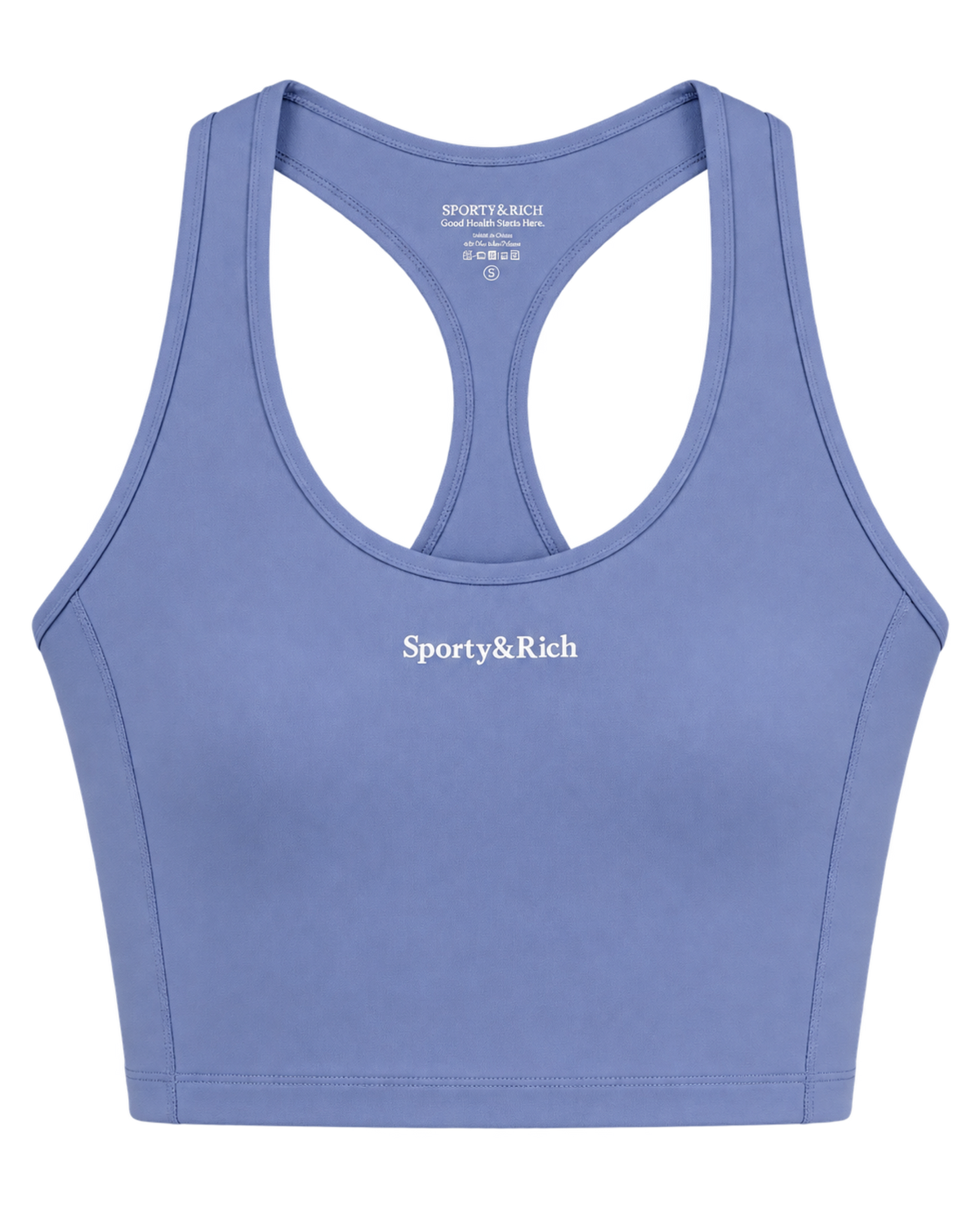 Serif Logo Sports Tank - Colony Blue
