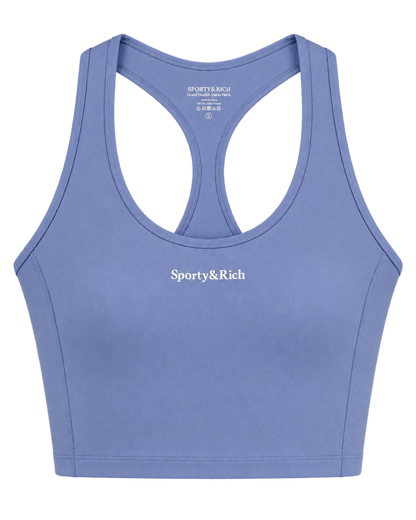 Serif Logo Sports Tank - Colony Blue