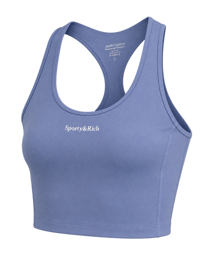 Serif Logo Sports Tank - Colony Blue
