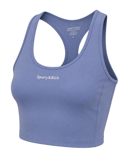 Serif Logo Sports Tank - Colony Blue