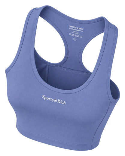 Serif Logo Sports Tank - Colony Blue