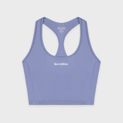 Serif Logo Sports Tank - Colony Blue