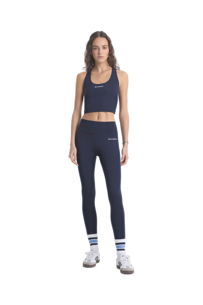 Serif Logo Sports Tank - Navy/White