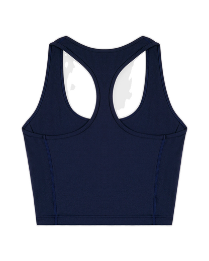 Serif Logo Sports Tank - Navy/White
