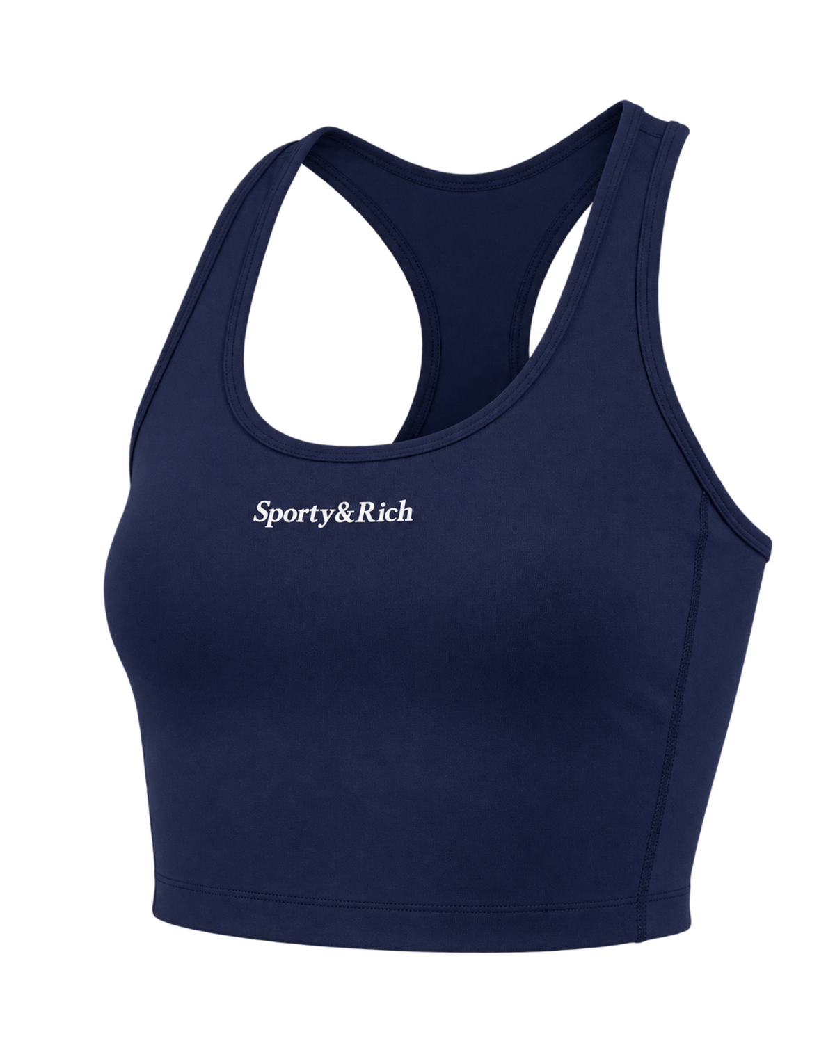 Serif Logo Sports Tank - Navy/White