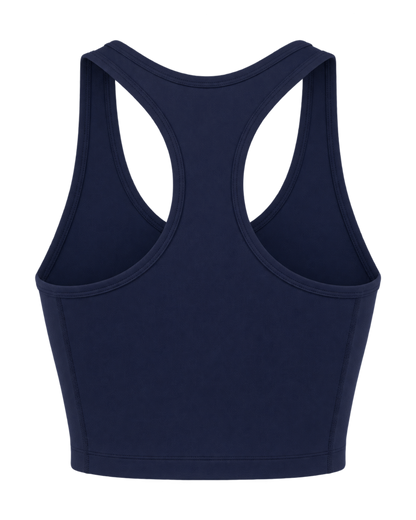 Serif Logo Sports Tank - Navy/White