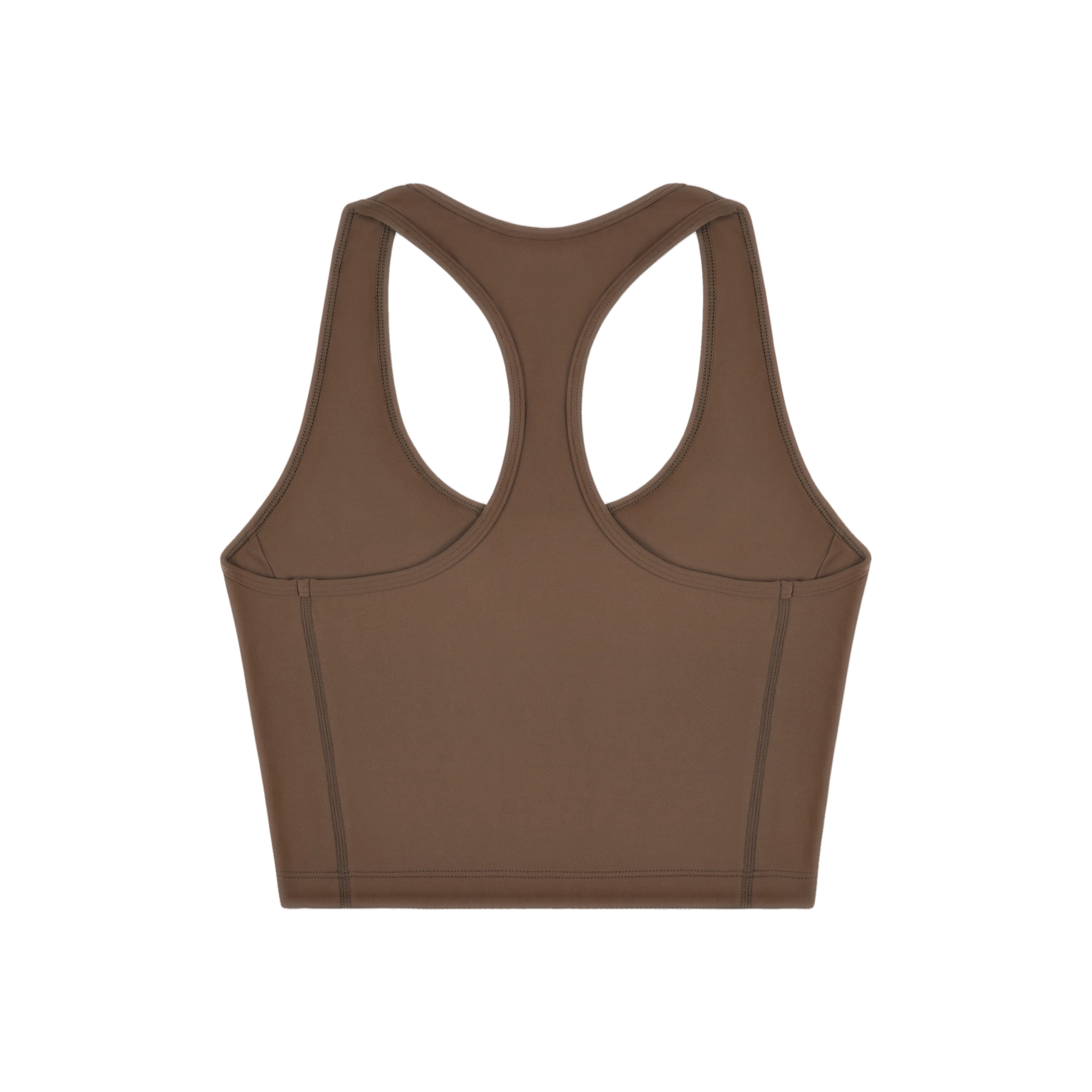 Serif Logo Sports Tank - Toffee/White