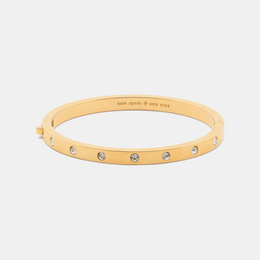 Set in Stone Hinged Gold Bangle