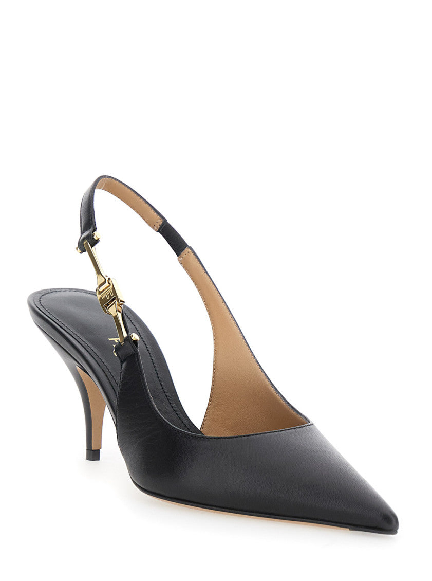 Ferragamo Black Slingback Pumps