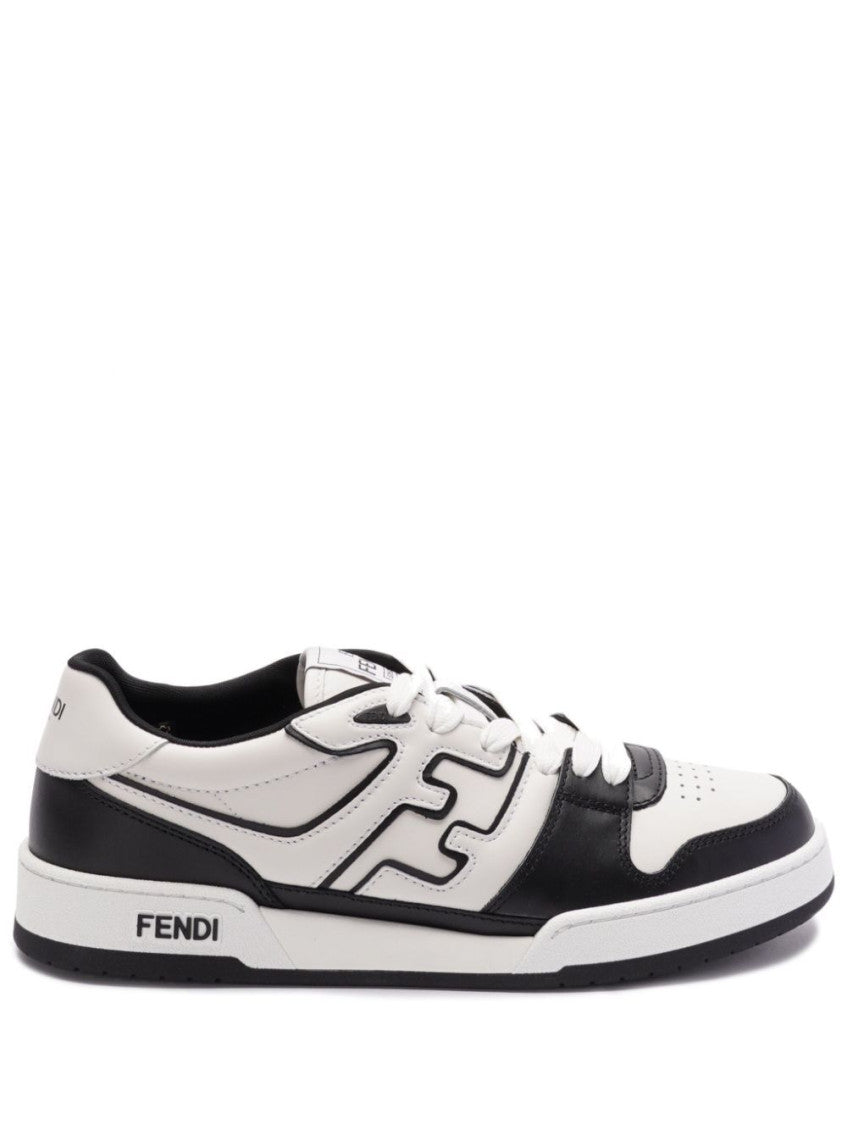 Fendi White Lace Up Sneakers