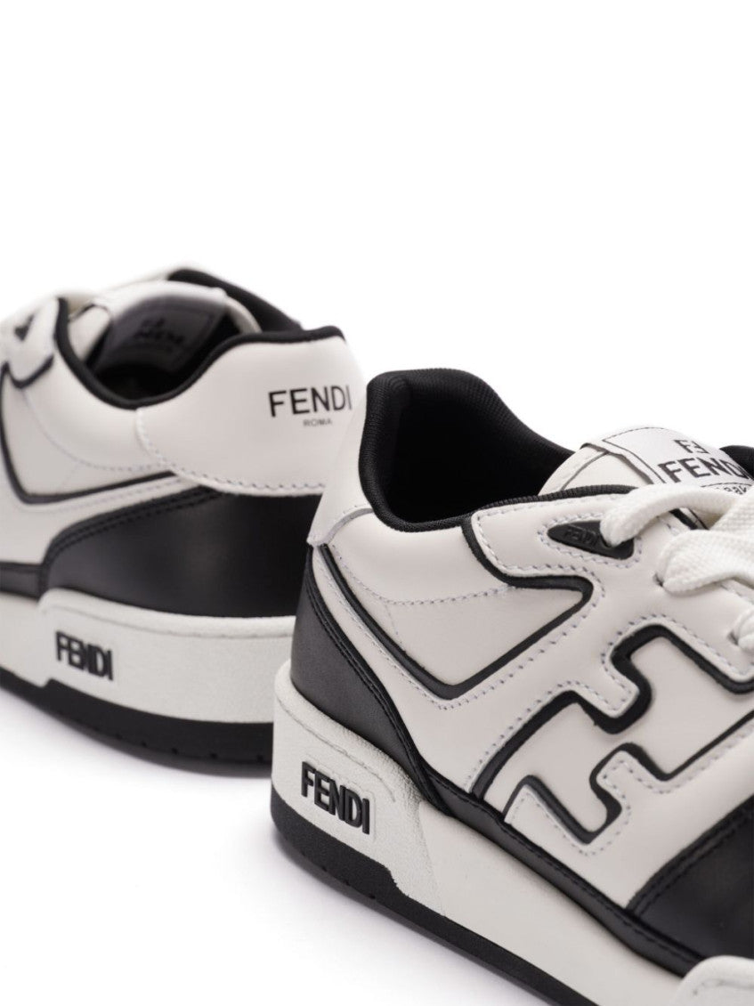 Fendi White Lace Up Sneakers