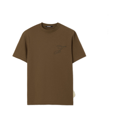Short-sleeve t-shirt with embroidered logos.