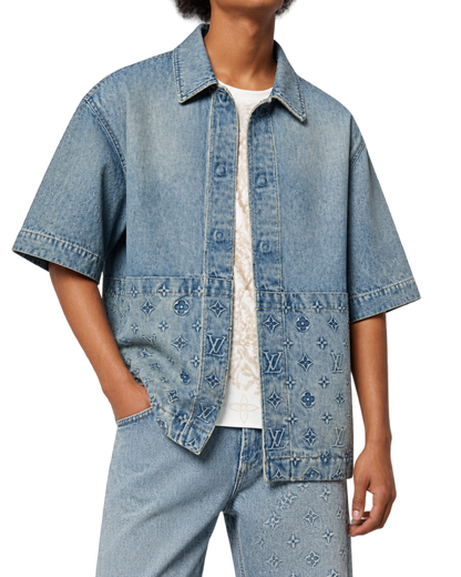 Short-Sleeved Denim Workwear Shirt