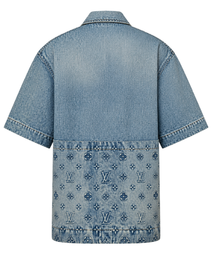 Short-Sleeved Denim Workwear Shirt