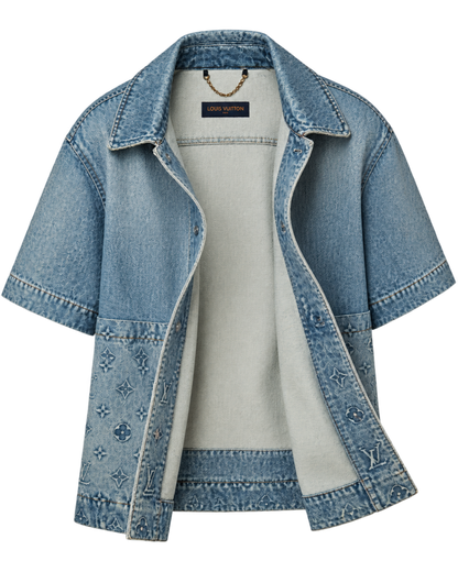 Short-Sleeved Denim Workwear Shirt