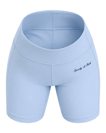 Signature Logo Biker Short - Faded Blue/Navy