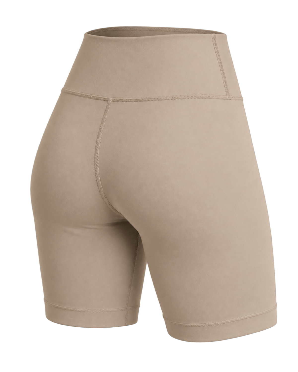 Signature Logo Biker Short - Hazelnut/White