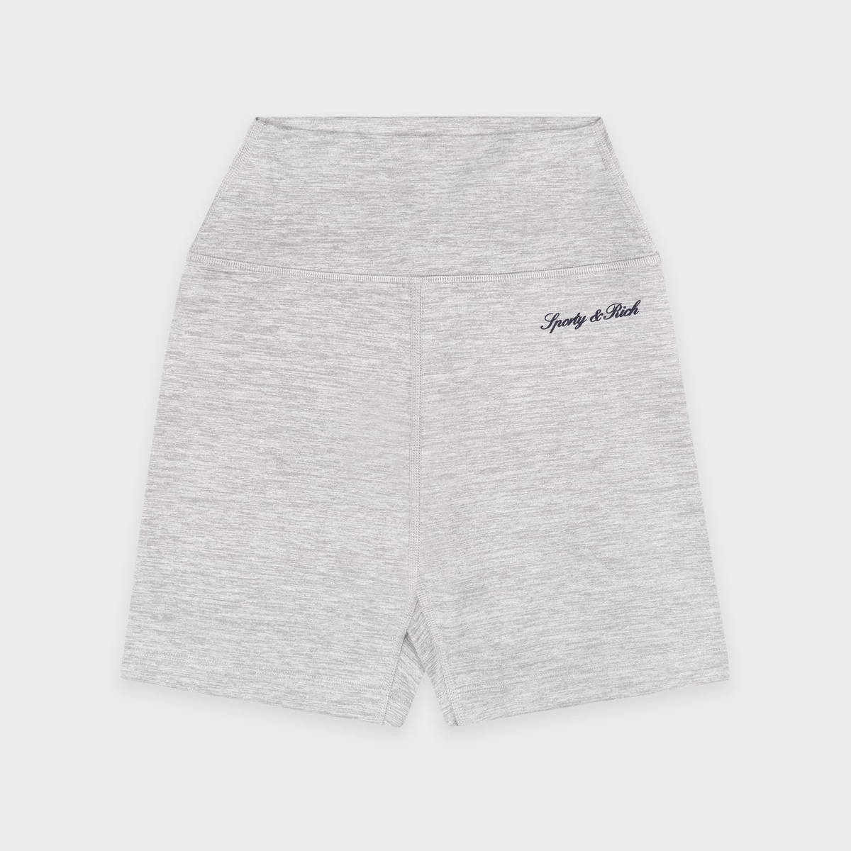 Signature Logo Biker Short - Heather Gray