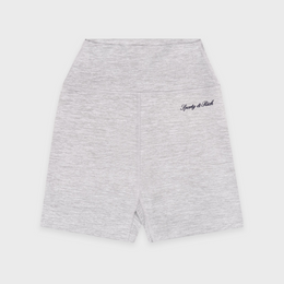 Signature Logo Biker Short - Heather Gray